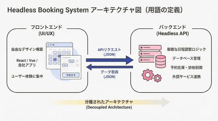 Architecture diagram showing UI and backend decoupling