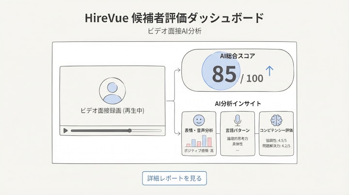 HireVue's candidate evaluation dashboard