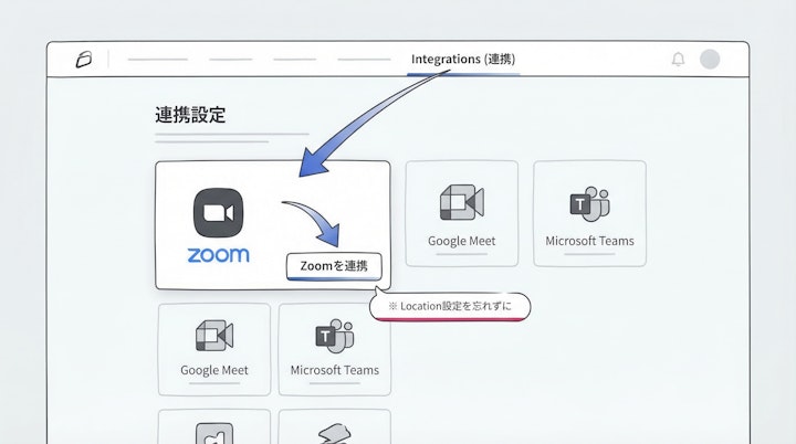 Calendly Integrations menu showing Zoom