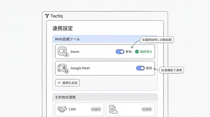 Tactiq integration settings