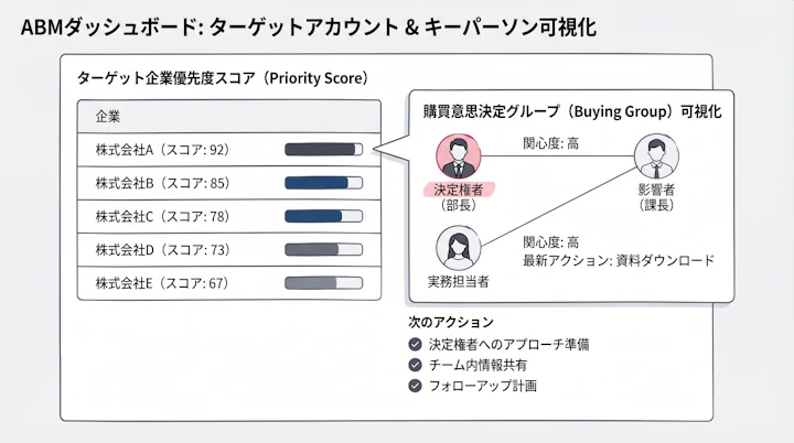 ABMツールのダッシュボード画面