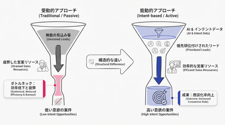 Traditional vs Intent-based funnel