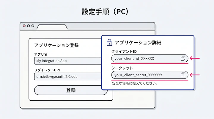 TimeCrowd API application registration screen