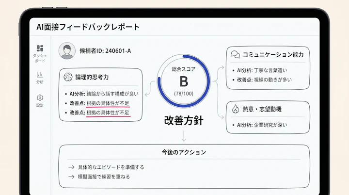 AI feedback report dashboard