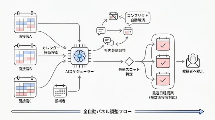 Panel interview scheduling flow
