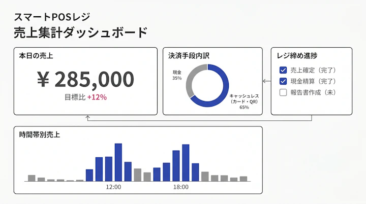 スマートPOSレジの売上集計ダッシュボード