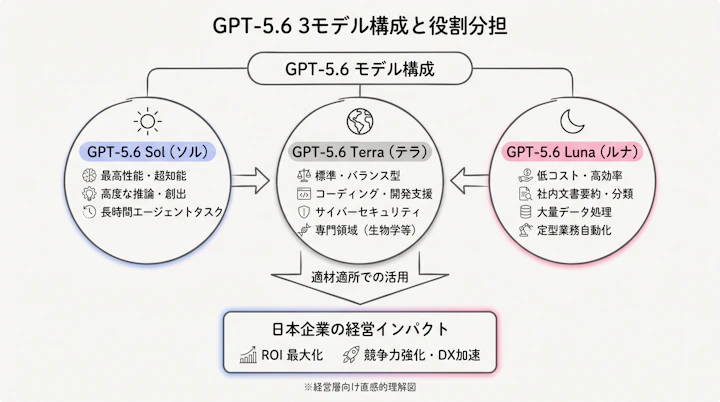 GPT-5.6 Sol・Terra・Lunaの役割分担